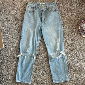 Abercrombie and Fitch curve love ankle Straight ultra high rise jeans